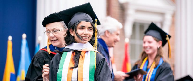 Umang Garg'22 was one of four students to receive honorary hoods as the top scholars among th...