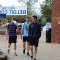 First-year students enjoying the festivities of move-in day.